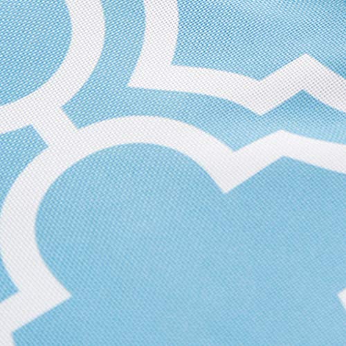 Eternal Beauty 152cm Round Palm Leaf Indoor Outdoor Splashproof Tablecloth with Umbrella Hole and Zipper for Patio Garden Party and BBQ (60")