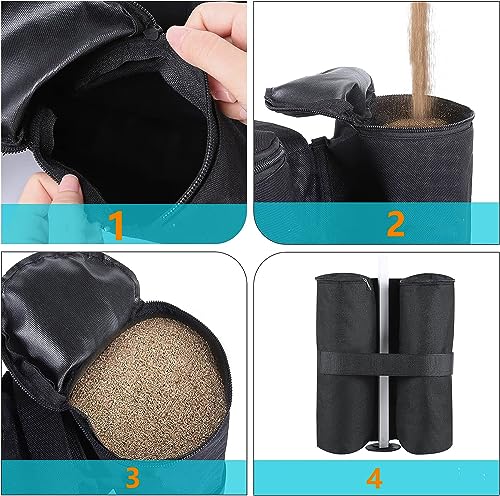 Nicoone Gazebo Weights Bags, Sand Bags Leg Weights for Pop up Canopy Tent, Patio Umbrella, Outdoor Furniture, Green (Bags Only, Sand Excluded)