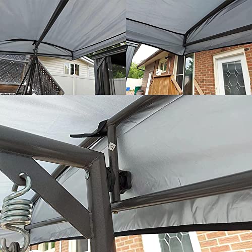 Garden Swing Seat Canopy Replacement, Swing Canopy Cover 3 Seater, Waterproof Swing Chair Top Cover Roof Sun Shade Sun Lounger for Outdoor, UV Re