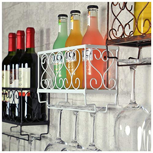 Stylish Simplicity Industrial Metal Wall-Mounted Wine Glass Holder Black Vintage Stylish Simplicity Champagne Glass Wine Glass Goblet Holder 80X2