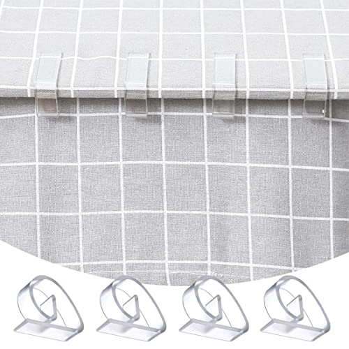 MenYiYDS - Plastic Transparent Tablecloth Clips, Tablecloth Fixing Clips, Tablecloth Anti-Slip Clips, Tablecloth Clips, Tablecloth Clips-Transpar