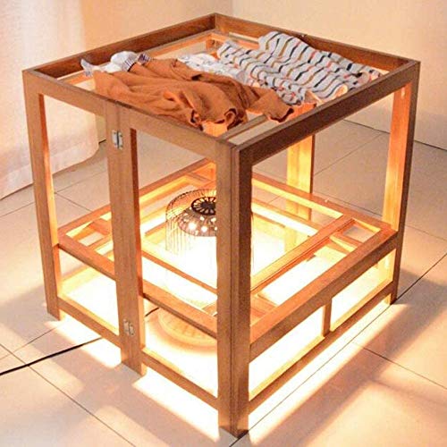 N/A Solid wood Folding table Garden Tables dining table Home Double Square Solid Wood Dining Table Multi-function Grilled Fire Rack