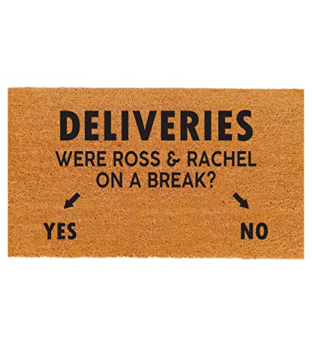 THEODORE MAGNUS Natural Coir Doormat with Non-Slip Backing - 17 x 30 - Outdoor / Indoor - Natural - Live Laugh Leave - COIR-1730-15-405