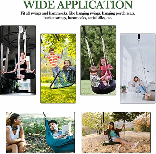 Guihumz Swing attachment, hammock hanging chair attachment set made of tear-resistant polyester with 2 tree protection pads and 2 premium carabin