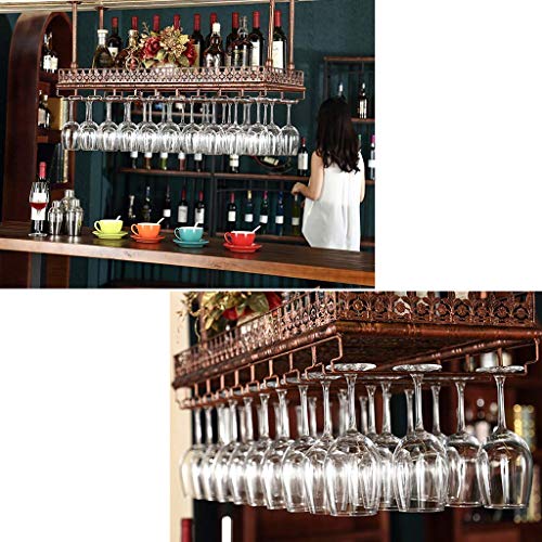 EYLINK Wine Racks,Wine Lovers/Wine Rack Simple Style Iron Hanging Wine Glass Rack Hanging Wine Bottle Holder Bar Creative Wine Rack Ceiling Decor