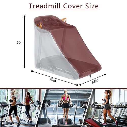 COVERVIN Treadmill Cover,Sports Running Machine Waterproof Protective Cover,600D Oxford Cloth Material All Weather Waterproof Dustproof UV Protec
