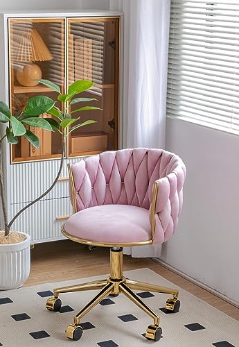 Luxury Makeup Chairs,Furniture,Bedroom Dressing Stools,Home Dressing Tables,Armchairs,Manicure Stools,Computer Desks,Chair (Pink)