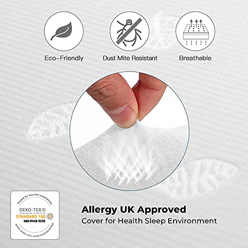Good Nite Double Mattress Memory Foam 4.3Inch Deep with Breathable Knitted Removable Cover (135 x 190 x 11cm)