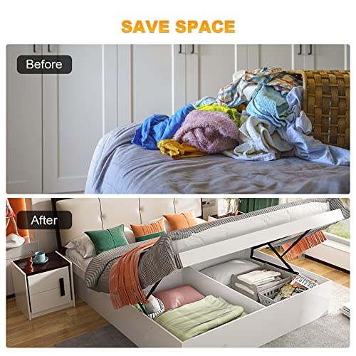 Dyna-Living 2FT Storage Bed Lift Mechanism Heavy Duty Gas Spring Bed Storage Lift Kit for Storage Box Bed Sofa Storage Space Saving