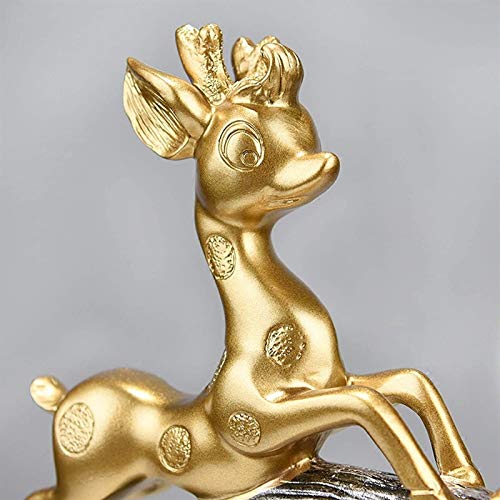 HUANGXING - Modern Creative Couple Deer Craft Decoration Home Living Room Room Wine Cabinet Entrance Deer Statue Home Office Decor Animal Wedding