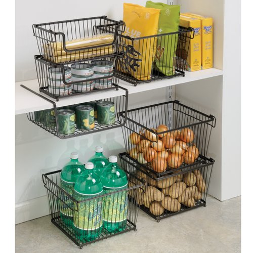 iDesign 63171 York Lyra Over Door Towel Rail, Towel Holder for Kitchens and Bathrooms, Metal, Bronze