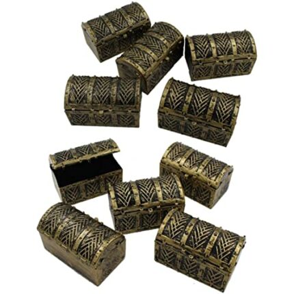 Mini Pirate Treasure Chest Treasure Chest 10 Pcs Children's Vintage Party Jewellery Storage Home Decor Pirate Treasure Chest