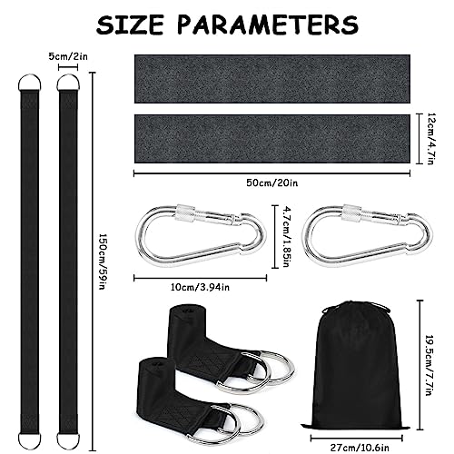 flintronic Tree Swing Straps Hanging Kit, Hammock Straps Tree Swing Straps, Swing Seat & Attachments, Ultra Strong 1.5M Hammock Strap Holds 1700l