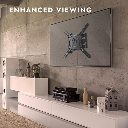 Invision TV Wall Bracket Mount for 24-60 Inch Screens, VESA 100x100mm up to 400x400mm, Tilts Swivels & Extends for Flat & Curved TVs, Includes Sp