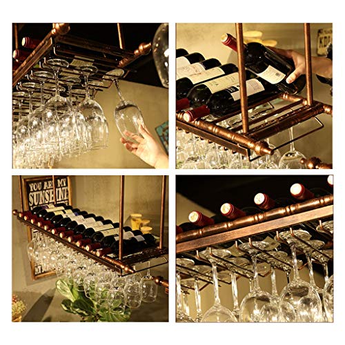 Stylish Simplicity Stylish Simplicity Down Wine Rack Vintage Wrought Iron Minimalist Style Multi-Functional Creative Display Wine Rack -Restauran