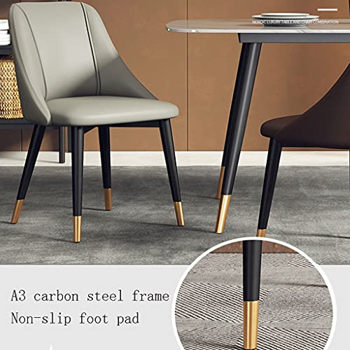 RILOOP Dining Chairs,Modern Pu Leather High Back Padded Soft Seat with Carbon Steel Legs for Office Lounge Dining Kitchen Bedroom Living Room Cha