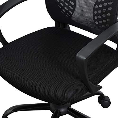 SONGMICS Office Chair, Mesh Chair, Swivel, Height Adjustable, Tilt Function, Breathable Mesh Seat and Backrest, for Study Office Studio, Max Load