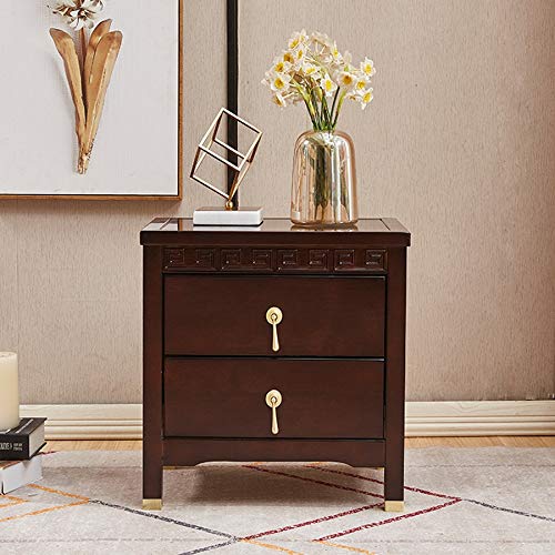 LUKEO Solid Wood Bedside Table Simple Bedroom Locker, Solid Wood Bedside Table