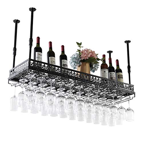 Stylish Simplicity Industrial Retro Wine Glass Stylish Simplicity Frame Iron Metal Inverted High Glass Rack Bar Restaurant Kitchen Floating Wine