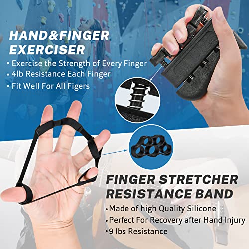 Gonex Hand Grip Strengthener with Counter, Forearm Trainer Workout Kit (5Pack), Adjustable Resistance Grip Strength Trainer, Finger Exerciser/Str
