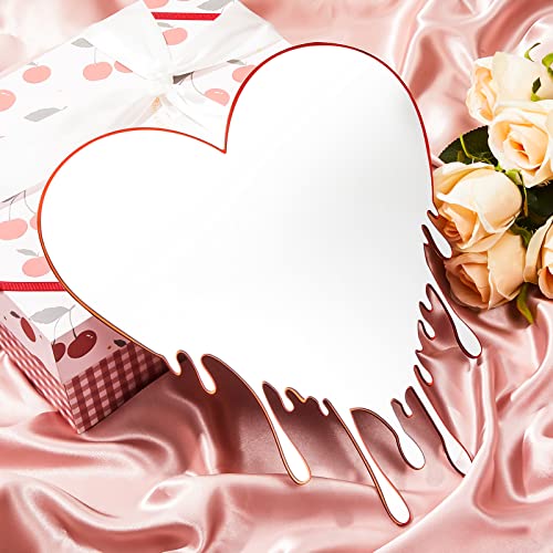 Melting Heart Mirror Heart Mirror Heart Shaped Mirror Heart Wall Decor Wall Mirror Decorative Mirrors for Wall Living Room Bathroom Wall Art Deco