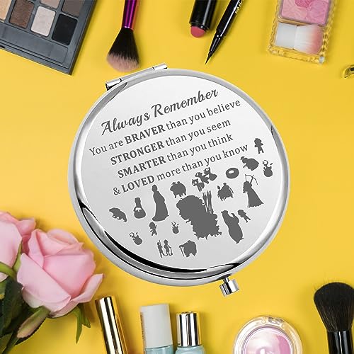 KEYCHIN Princess Merida Pocket Mirror Merida Fans Gifts You are Braver Stronger Smarter Than You Think Merida Compact Mirror (Merida-S)