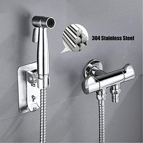 Handheld Bidet Sprayer Head Stainless Steel Bathroom Bidet Spray Toilet Faucet Sprayer for Shower Bathroom Douche Shattaf Hygiene Toilet Cloth Di
