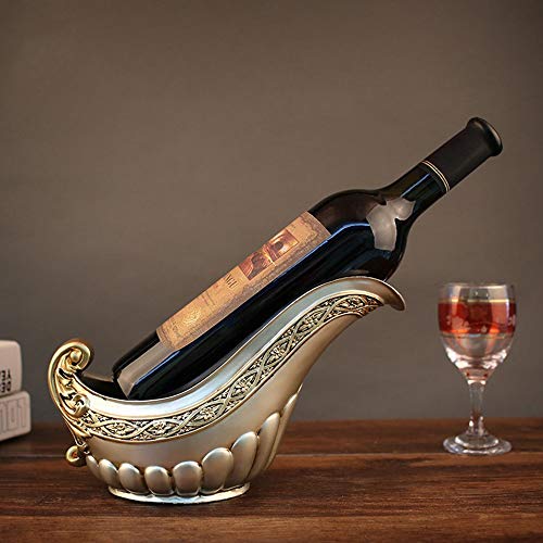 PIBM Stylish Simplicity Abstract Spoon Shape Resin Crafts Home Decoration Wine Rack Creative Bar Decoration Wine Cabinet Kitchen Living Room Gift