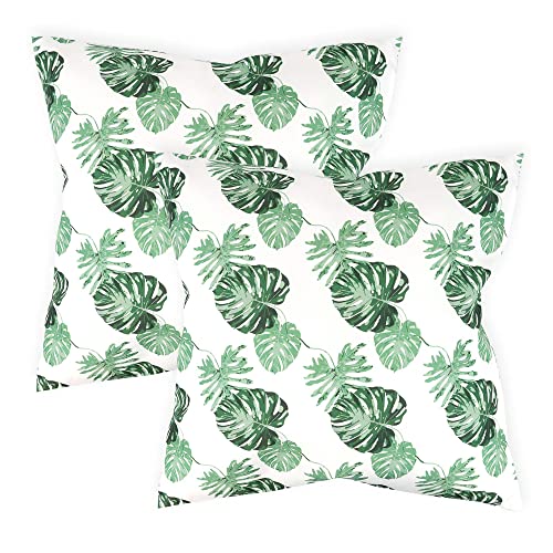 Gardenwize - Pack of 2 Outdoor Scatter Cushions, Garden Furniture Cushions - Covers & Pillows (Gold Palm)