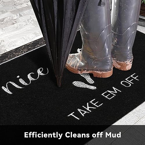 MTOUOCK 17" x 30" Welcome Mats Outdoor, No Slip Funny Front Door mat for Home Entrance, Easy Cleaning Welcome Matt for Front Door, Low Profile Cu