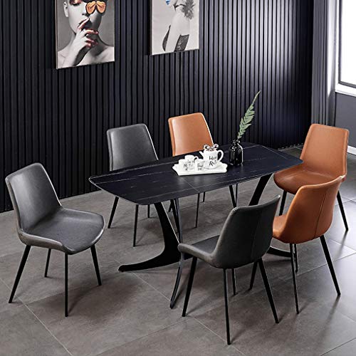 Modern Kitchen Dining Room Chairs Water Proof PU Leather Dining Chair Kitchen Living Room Lounge Counter Chairs (Color : Brown)