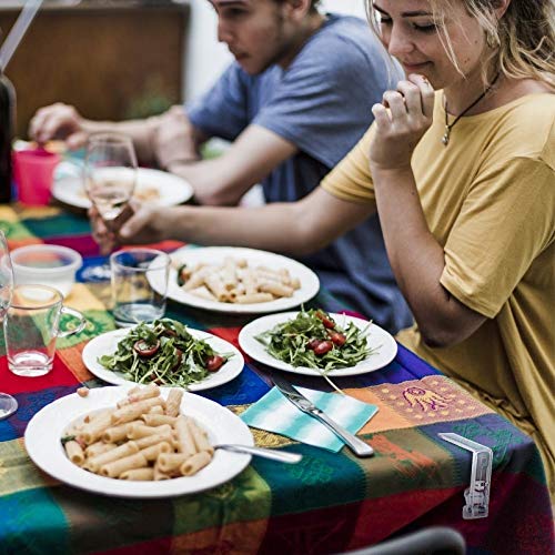 HAKOTOM 12pcs Clear Plastic Table Cloth Clips Table Cover Clamp Portable Tablecloth Holders for Home Picnic Outdoor BBQ Wedding DIY Party Hotel R