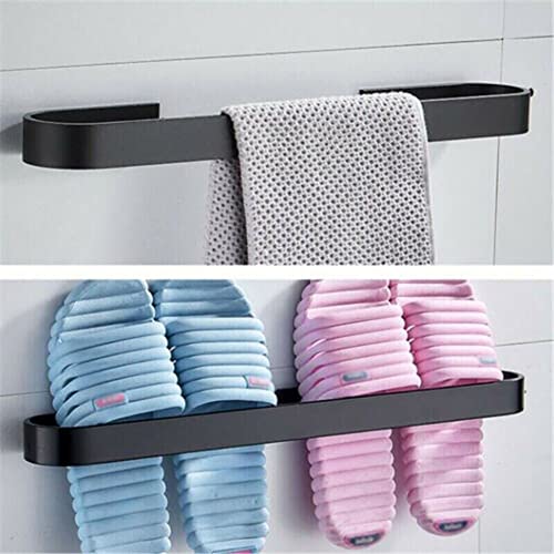 Kitchen Dish Towel Holder Wall Mounted, Self Adhesive Hand Towel Holder Black, Modern Design Hand Towel Holder, Self Adhesive Hand Towel Hanger B