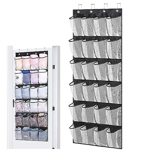 Liummrcy Over the Door Shoe Organisers, Over Door Shoe Storage 24 Mesh Pockets Over the Door Organiser for Shoes Multifunctional Hanging Shoe Rac