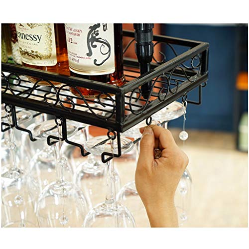 Simple Inverted Wine Rack Vintage Multi-Function Creative Living Room Display Wine Glass Holder Household Goblet Holder Adjustable Height Bar Res