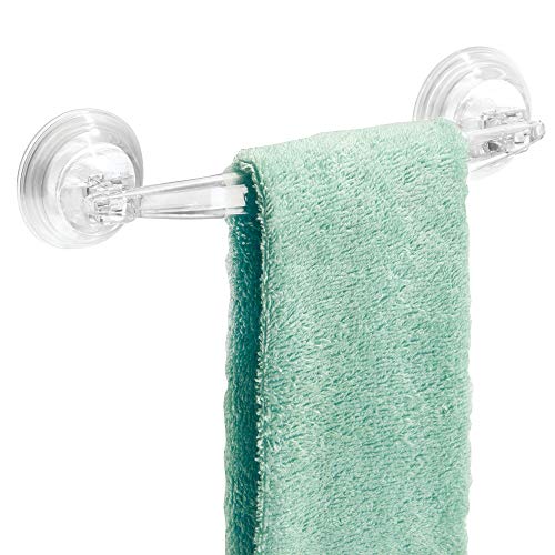 InterDesign 52620Power Lock Suction Bathroom Towel Bar - Clear,11.2" x 5.65" x 2.35"