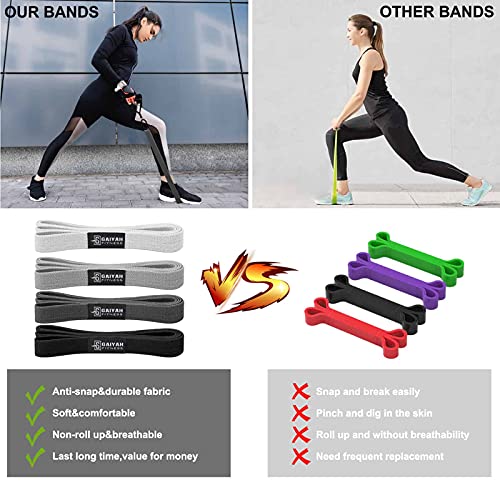 GAIYAH FITNESS Long Resistance Bands, Fabric Resistance Bands Women Exercise Bands Resistance For Women Pull Up Bands Set Stretch Bands For Exerc