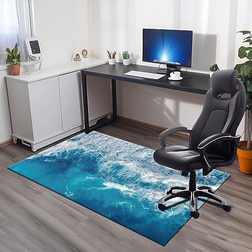 Khalidah Office Chair Mat for Hardwood & Tile Floor, 47" × 47" Computer Chair Mat for Rolling Chair, Under Desk Low-Pile Rug, Multi-Purpose Floor