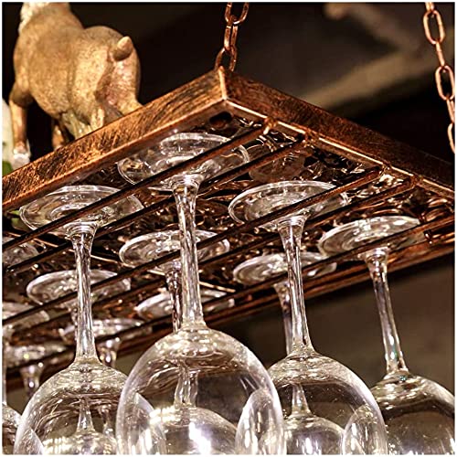 SUCHETA Hanging Wine Rack with Glass Holder and Shelf, Wine Glass Rack, Hanging Home European-Style bar Table Wine Glass Rack, Upside Down Living