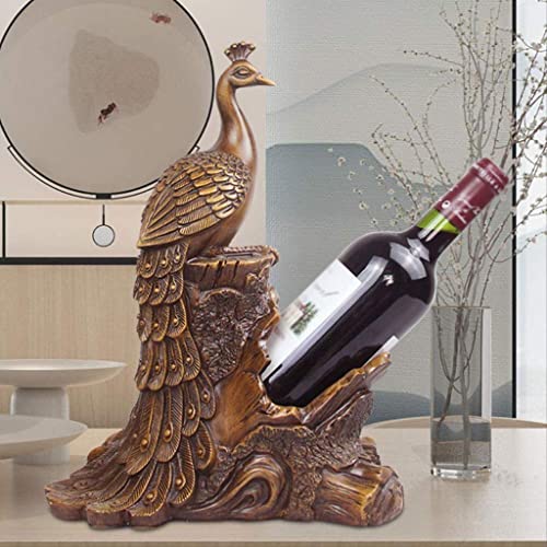 NEOCHY Wine Rack - Peacock Wine Rack Decoration Wine Cabinet Decorations Living Room Art Home Gift
