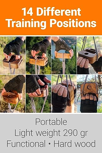 masilas Portable Hangboard for Rock Climbing Holds Fingerboard Trainer for Hand Grip Strength Pull-Up Grips Arm Pinch Grip Forearm Exerciser Trai