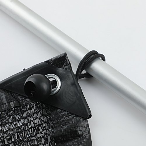 Shade Netting 70%-75% Sunblock Shade Cloth - Black Bulk UV Resistant Fabric Mesh Tarp for Greenhouse Plant Shade Net Taped Edge with Grommets Inc