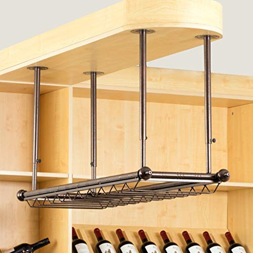 Fashion Creative Hanging Fashion Creative Wine Glass Racks, Adjustable Height Ceiling Mounted Wine Holder, Metal Vintage Fashion Creative Wine Gl