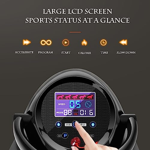 Electric Horse Riding Abdominal Exercise Machine with LCD Display, Abdominal Fitness Exercise Machine, Fitness Equipment with Mode Choice for Hor