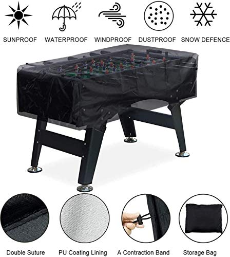 ELR Foosball Table Cover, Waterproof 420D Oxford Table Football Covers Foosball Table Protection Dustproof Patio Foosball Soccer Table Covers for