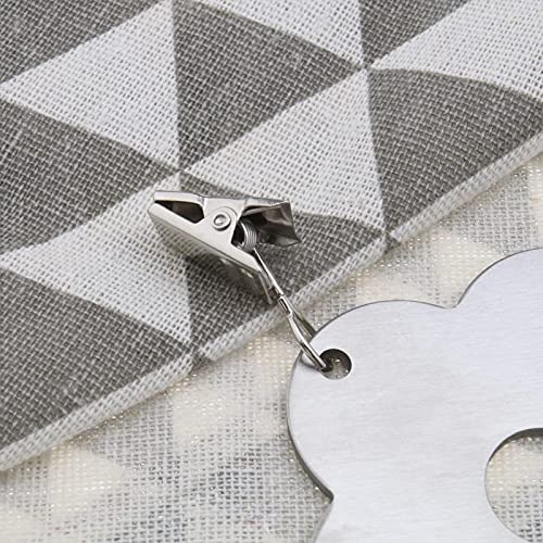 EMSea 16pcs Tablecloth Weights Stainless Steel Decorative Table Cloth Holder Clamps for Outdoor and Indoor Home Garden Picnic Leave/Flower/Star/B