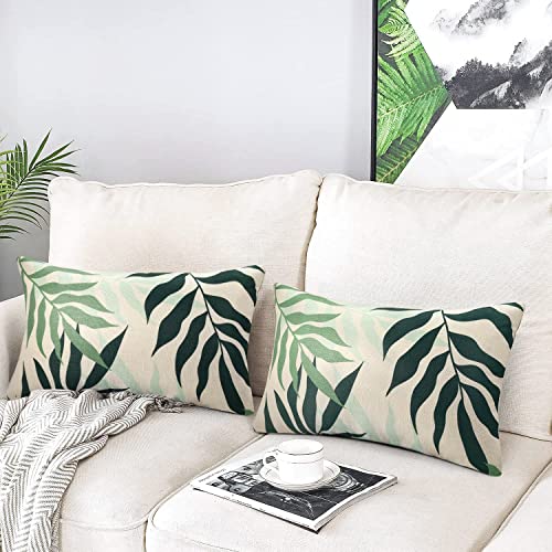 Garden Outdoor Waterproof Cushion Covers 30x50 cm Pack of 2 Decorative Cushion Covers Cushion Case for Sofa Couch Living Room Outdoor Patio Garde