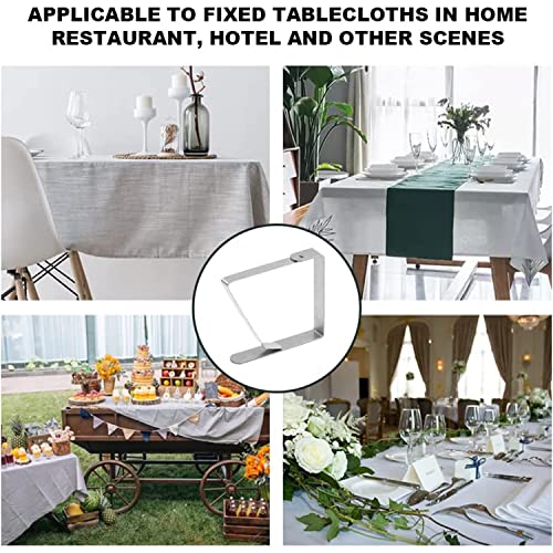 Menmamenma 12 Pack Tablecloth Clips Stainless Steel Adjustable Table Cloth Clip Outdoor and Indoor Table Cover Clamps Holder for Outside Party Pi