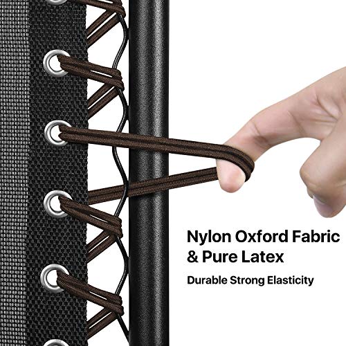 Flexzion Zero Gravity Chair Replacement Cord Laces Antigravity Chair 4 Brown Cords (2 Long 2 Short) Universal Bungee Elastic Webbing for Lawn Cha