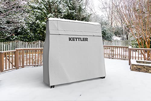 Kettler Heavy-Duty Weatherproof Indoor/Outdoor Table Tennis Table Cover, Grey (7033-100)